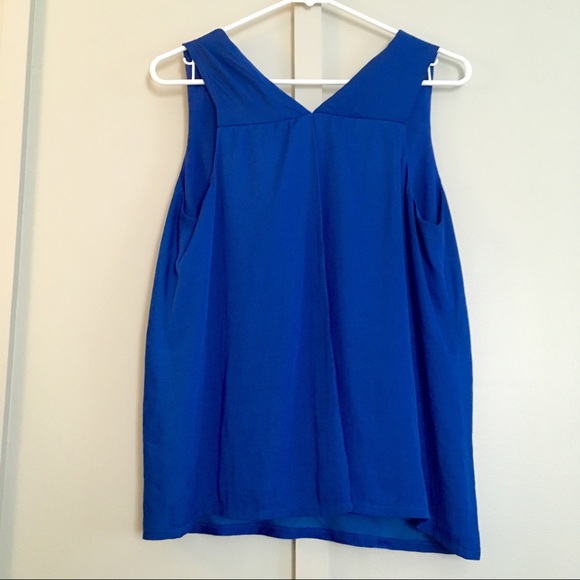 Beautiful Cobalt Blue Blouse Drapey open back - Picture 4 of 6